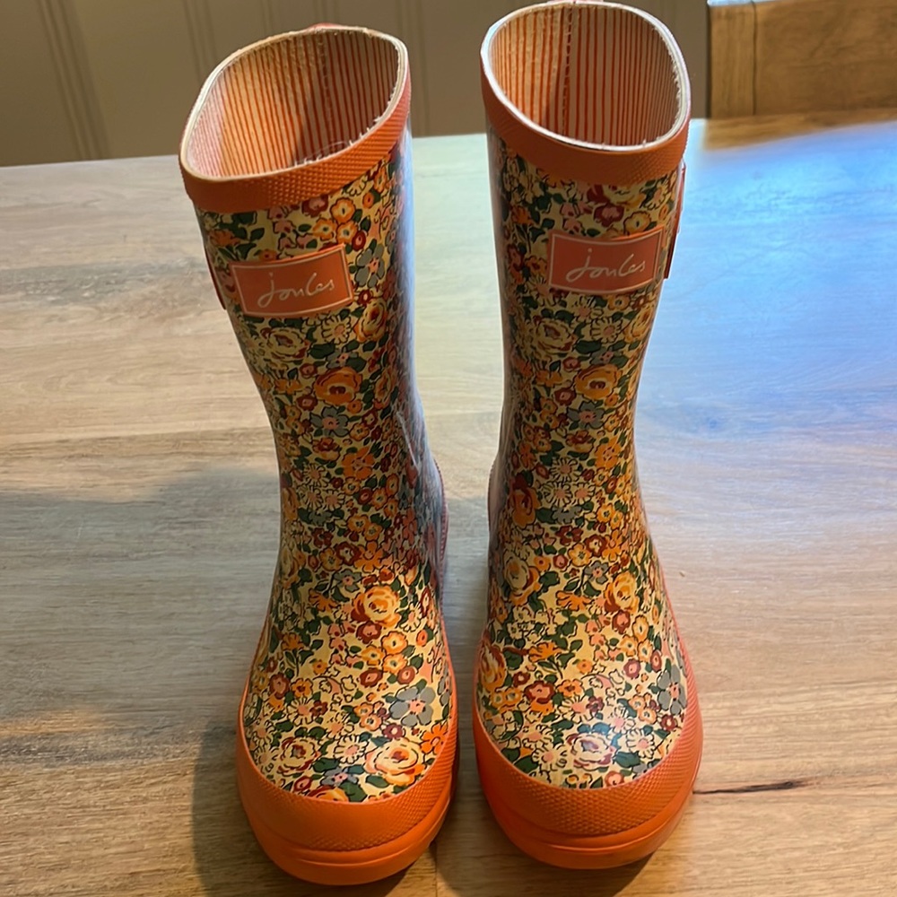 Joules Girls Floral Rain Boots Size 1
